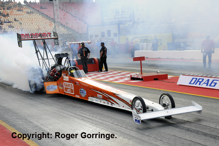 Micke Kagered runner up in Top Fuel 2013 NitrOlympX SUNDAY 242